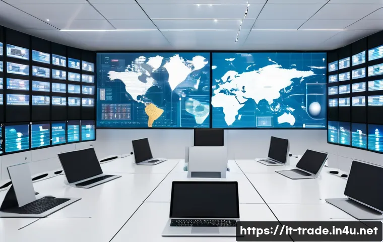 국제무역사 시험 관련 최신 정보 - A detailed digital illustration of an international trade control room showcasing the integration of...