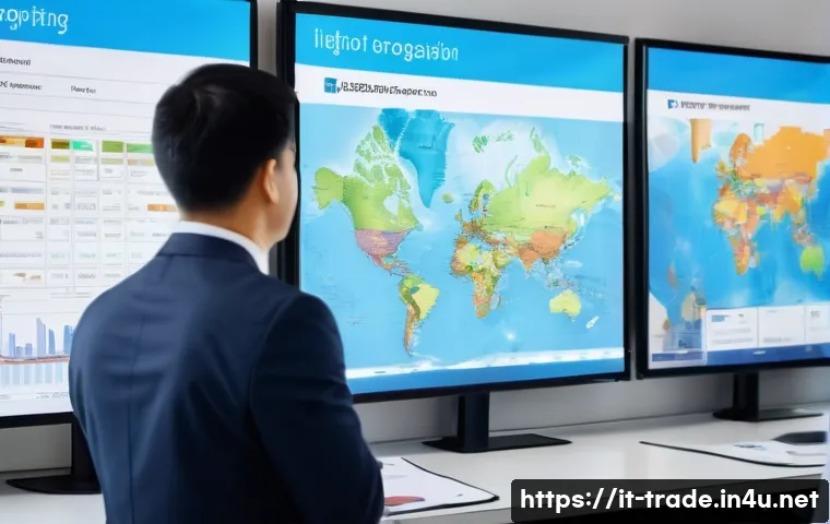 무역 실무 시뮬레이션 프로그램 - A modern training room with diverse international business professionals practicing customs procedur...