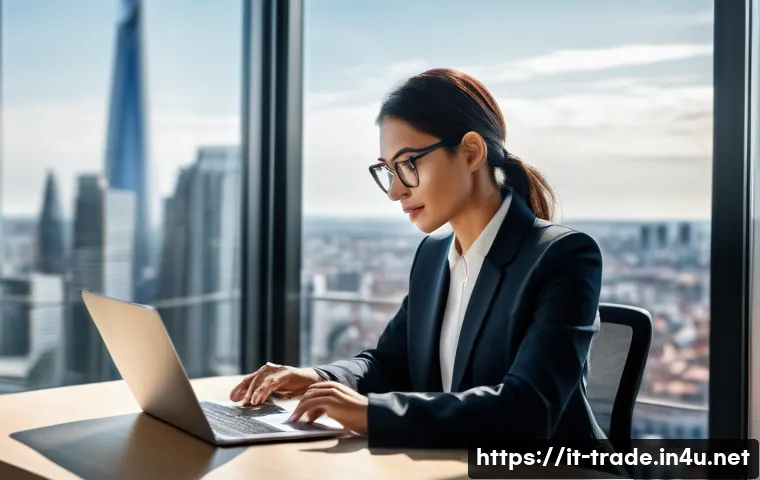 무역 실무에서의 보고서 작성법 - A professional office setting where a businesswoman is carefully structuring an international trade ...