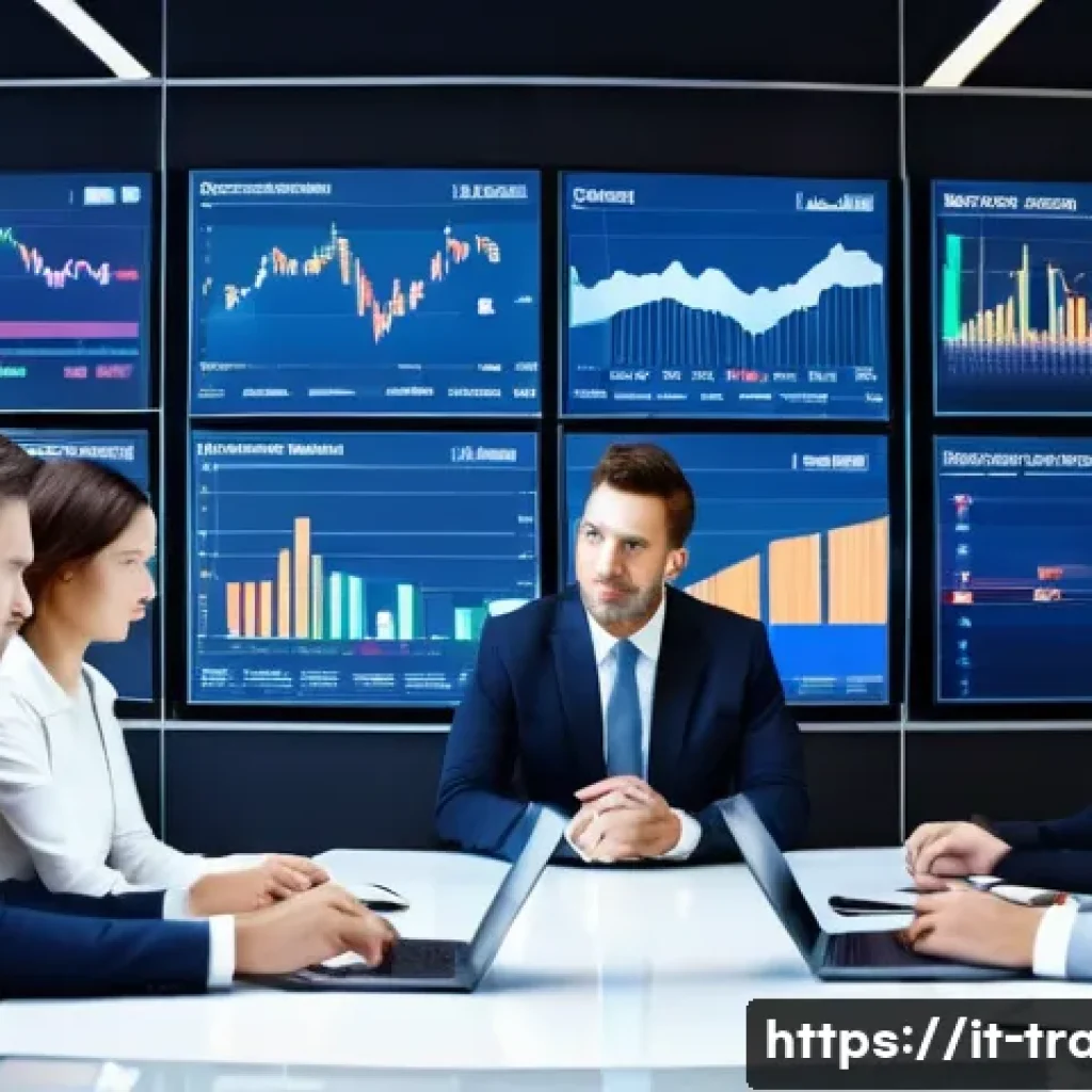 수출입 거래의 리스크 관리 방안 - A detailed scene depicting an international business meeting in a modern office, with professionals ...