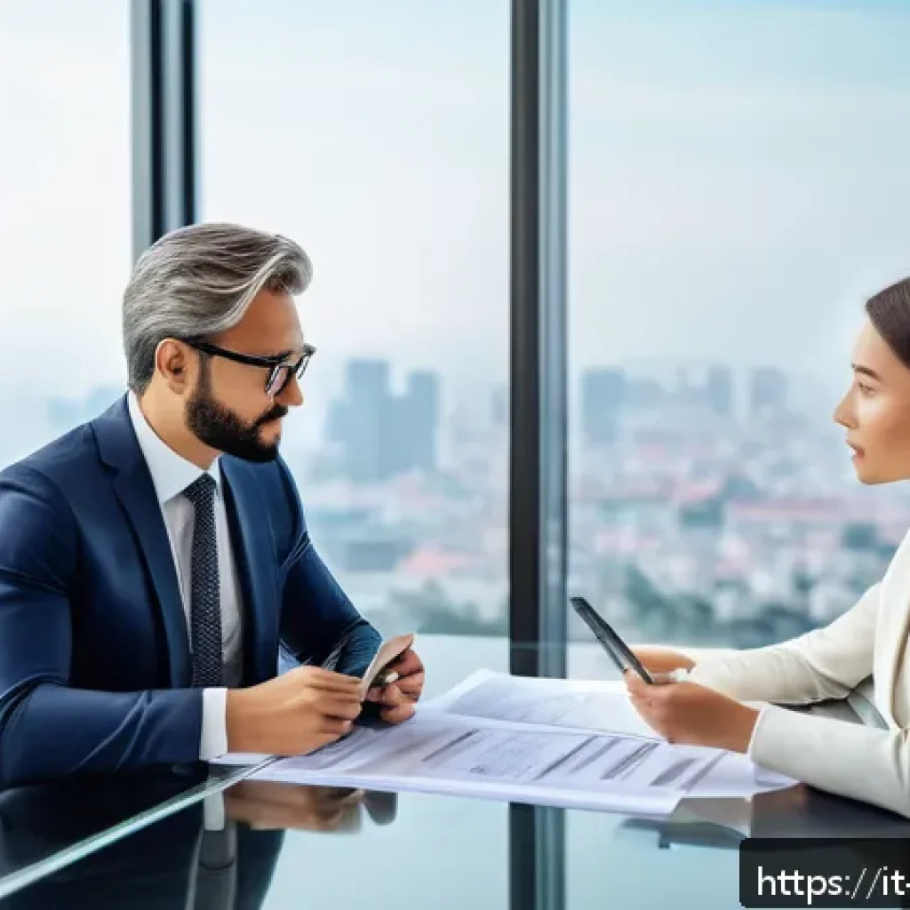 무역 계약서 작성법 - A professional business negotiation scene set in a modern international conference room, featuring d...